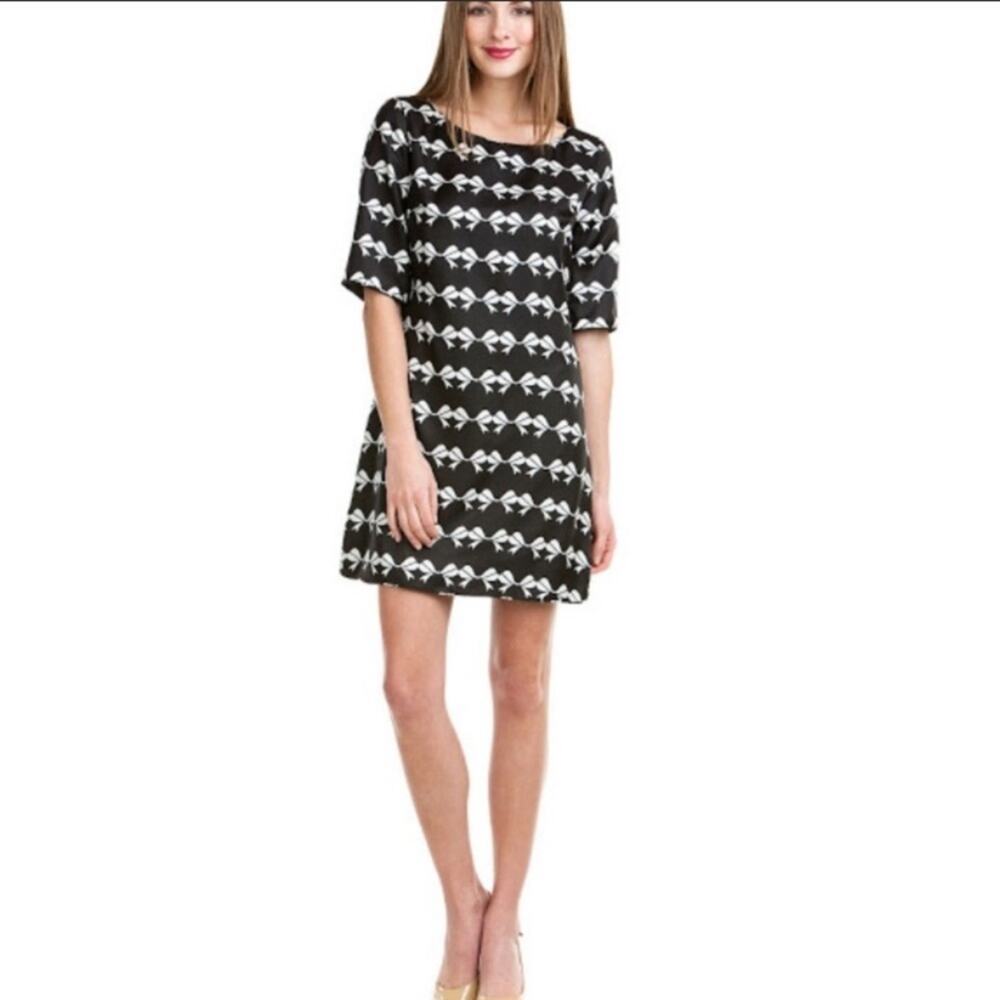 Elizabeth McKay Lindsay silk bow print dress
